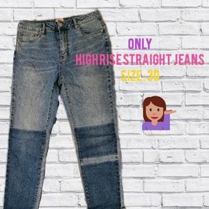 Only High-Rise Straight Jeans